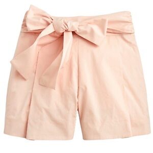 J.CREW NWT Blush Bow Cotton Poplin Tie Waist Shorts Size 10